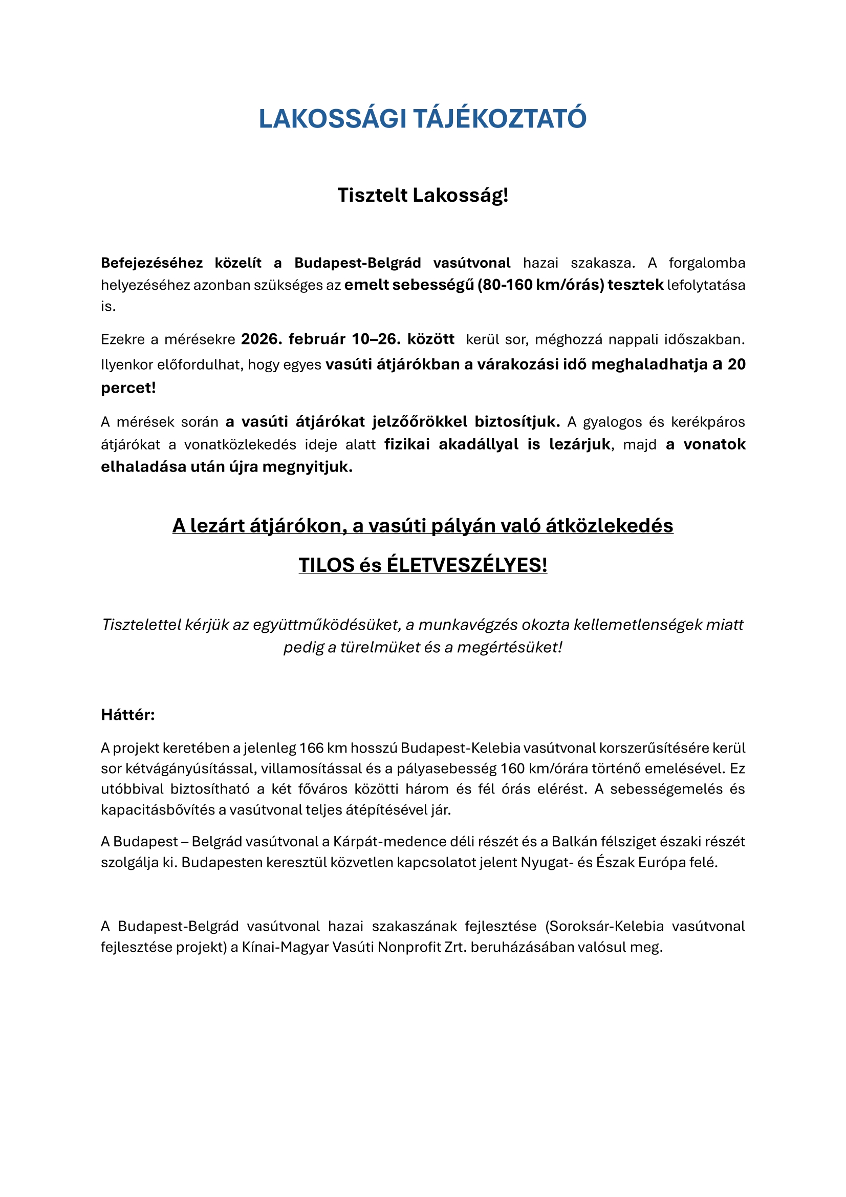 BuBe LAKOSSÁGI TÁJÉKOZTATÓ 160 km h v2 MAV 2026 02 02 1